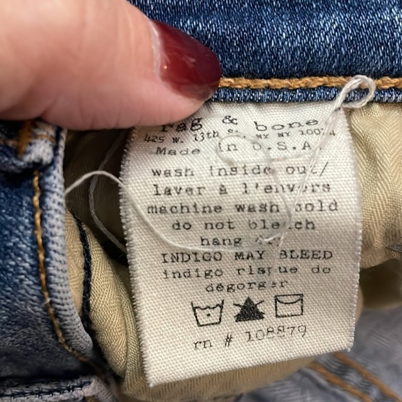 Rag & Bone Skinny Jeans in Color Destroyed Size 28 - Picture 11 of 11
